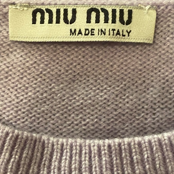 miu miu cashmere embellished top - Picture 4 of 7